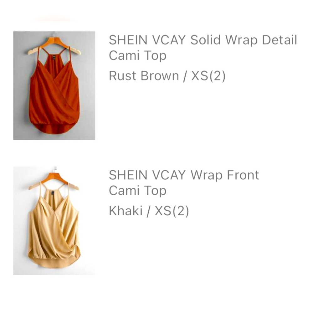 2 for $8! SHEIN tops. XS. Runs loose.